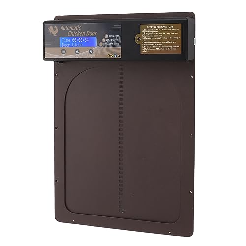 Hühnerstall-Türöffner, Programmierbare Automatische Hühnerstalltür, IP45, Wasserdichtes LED-Display für den Bauernhof (Kaffee) von Jectse