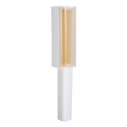 Jectse Fusselrolle, Leicht, 2-in-1, Ergonomischer Griff, Zerreißbares Papier, Wiederverwendbar, Tierhaarentfernerrolle für Kleidung für Hunde (Weißer, verbesserter Typ) von Jectse
