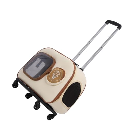 Katzentransporter mit Rädern, 12,5 Kg Leiser Haustier-Trolley, Atmungsaktiver Tragbarer Haustier- mit Rädern, für Reisen, Wandern, Camping von Jectse