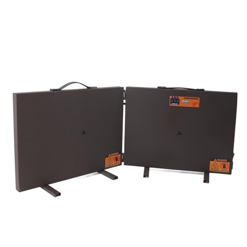 Zusammenklappbare Hühnerstallheizung, Hühnerstall-Strahlungswärmepaneel, Wärmeschutz, Fernbedienung, 2 Installationsmöglichkeiten, Metall mit Timer für Küken, Geflügel, Haustiere von Jectse