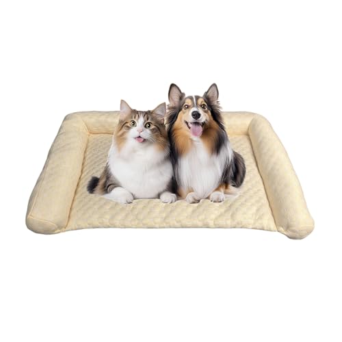 2025 New Dog Cooling Mat, Portable Washable Cooling Pad No Water or Electricity Needed, Portable for Home Use, Kennels, Crates, Cars (Yellow,Small) von Jeeeun