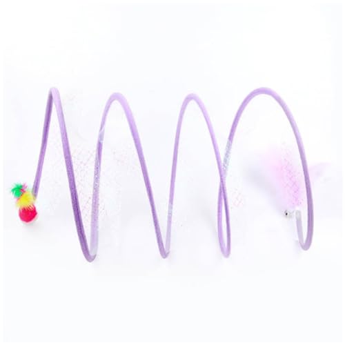 Cat Coil, Cat Coil Tunnel Toy, Cattycoil Cat Toy, Spiral Cat Toy, Cat Tunnel Toys for Indoor Cats (Purple) von Jeeeun