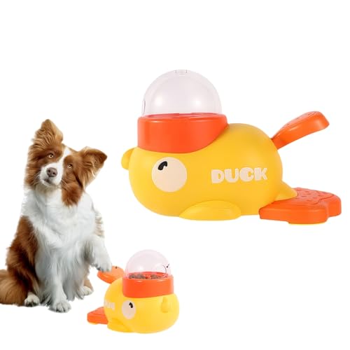 Dog Slow Feeder Puzzle Toy Interactive Duck Shaped, 2-In-1 Durable Treat Dispenser for Small Medium Dogs - Promotes Iq Training & Mental Stimulation with 3 Size Food Outlet (1pcs) von Jeeeun