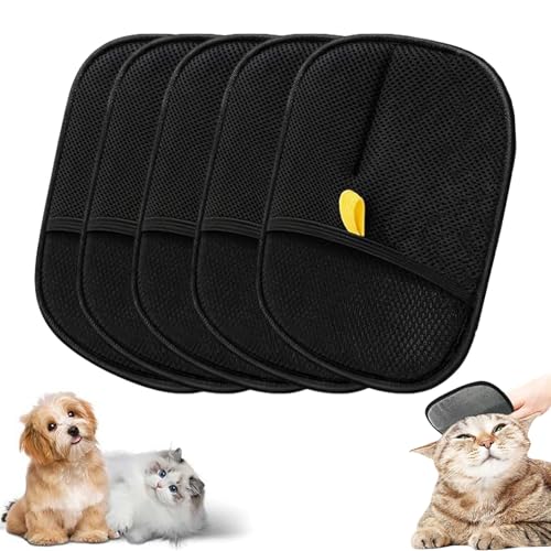 Jeeeun Electrostatic Gloves Pet Hair, Pet Hair Removal Glove for Dogs & Cats, Washable Reusable Pet Hair Gloves for Couch, Carpet, Car Seat (5pcs) von Jeeeun