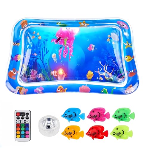 Jeeeun Glow Pad for Cats, 24" Leakproof Water Mat with Multi-Color LEDs & Floating Fish for Indoor/Outdoor Summer Fun Jeeeun Glow Pad for Cats, 24" Leakproof Water Mat with Multi-Color LEDs & Floating Fish for Indoor/Outdoor Summer Fun von Jeeeun