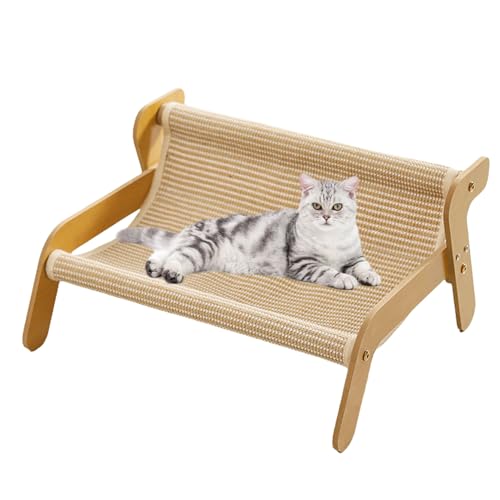 Jeeeun Mellowkin Cat Scratcher Couch, 2-in-1 Lounge & Scratch Pad, Heavy Duty Sisal for Large Cats, Breathable Cat Bed - Happy Cats Guaranteed (Linen Style) von Jeeeun