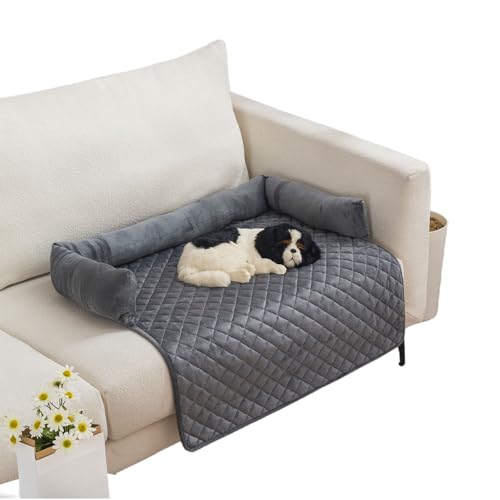 Jeeeun Pet Sofa Beds, Anti-Slip Pet Sofa Protector Mat for Dogs & Cats, Soft Washable Pile Pet Bed for Sofa, Crate, Floor, Car Seat (Dark Gray,90 * 135cm) von Jeeeun