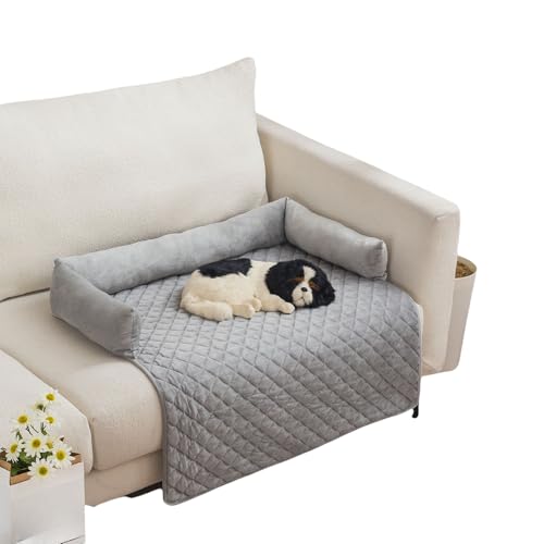 Jeeeun Pet Sofa Beds, Anti-Slip Pet Sofa Protector Mat for Dogs & Cats, Soft Washable Pile Pet Bed for Sofa, Crate, Floor, Car Seat (Light Gray,75 * 120cm) von Jeeeun