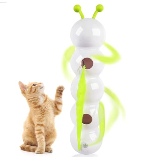 Jeeeun Whirlie Cat Toy, Whirlie Smart Motion Cat Toy with Worm Design, Wall-Mounted Cats Toys for Indoor Wall, Door and Window (1Pcs) von Jeeeun