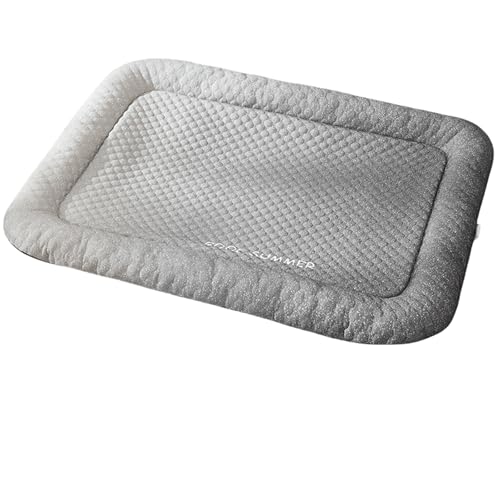 Summer Pet Ice Silk Dog House - 2025 New Breathable Cooling Kennel & Cat Bed with Ice Pad Technology for Ultimate Heat Relief (Gradient Black,L) von Jeeeun