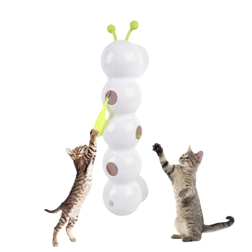 Whirlie Cat Toy, Whirlie Smart Motion Cat Toy with Worm Design for Hunting, Jumping, and Interactive Play (1*pcs) von Jeeeun