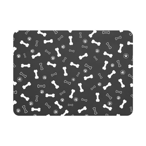 Jeenuuder Futtermatte für Haustiere, saugfähige Futtermatte für Hunde, für Futter und für Lebensmittel – fleckenfrei, zum Trocknen 30 x 40 cm, A von Jeenuuder