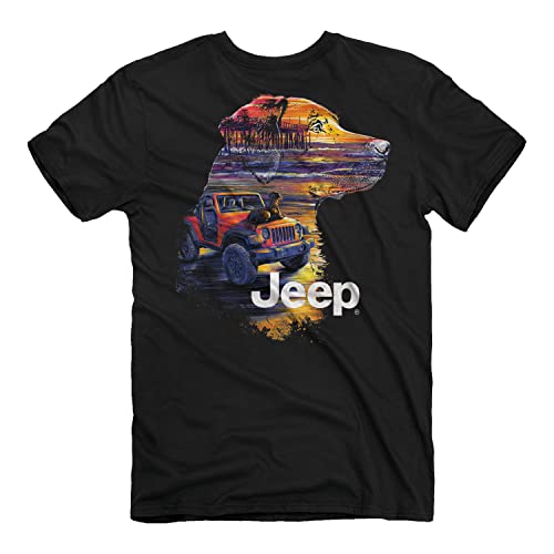Jeep Dog Day T-Shirt, schwarz, Small von Jeep