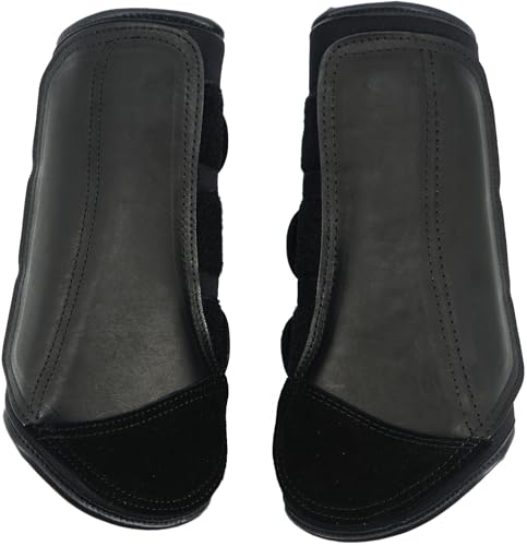 Jeereal Pferdestiefel für Pferde, Schutzausrüstung und Trainingsausrüstung, Neopren, wasserdichtes Tuch und echtes Leder, Schwarz, Größe L Jeereal Pferdestiefel für Pferde, Schutzausrüstung und Trainingsausrüstung, Neopren, wasserdichtes Tuch und echtes Leder, Schwarz, Größe L von Jeereal