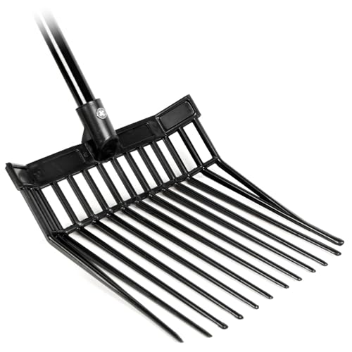 Jeffers 12 Zinken Mini Gabel mit 121,9 cm Griff - Kompakter stabiler Rechen für leichten Abfall, Heu, Bettwäsche, Scheunenreinigungswerkzeug, schwarze Styroporzinken, Gummigriff, komplettes Gabel-Set Jeffers 12 Zinken Mini Gabel mit 121,9 cm Griff - Kompakter stabiler Rechen für leichten Abfall, Heu, Bettwäsche, Scheunenreinigungswerkzeug, schwarze Styroporzinken, Gummigriff, komplettes Gabel-Set von Jeffers