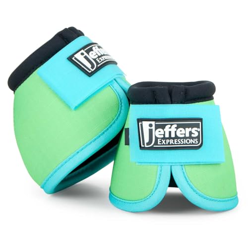 Jeffers Ballistische Hufglocken für Pferde, Limettengrün und Türkis, Größe L, stoßdämpfender Hufschutz für Pferde, sicherer Doppel-Klettverschluss, perfekt für Reisen, Training und Reiten Jeffers Ballistische Hufglocken für Pferde, Limettengrün und Türkis, Größe L, stoßdämpfender Hufschutz für Pferde, sicherer Doppel-Klettverschluss, perfekt für Reisen, Training und Reiten von Jeffers