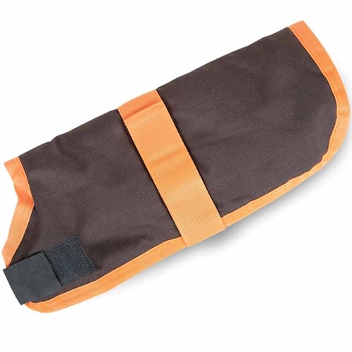 Jeffers Breathe Comfort Ripstop-Hundedecke, Schoko/Orange, 25,4 cm, klein, wasserdicht, winddicht, atmungsaktiv, langlebig, ideal für Outdoor, Indoor, Reisen, maschinenwaschbare Isolierung von Jeffers