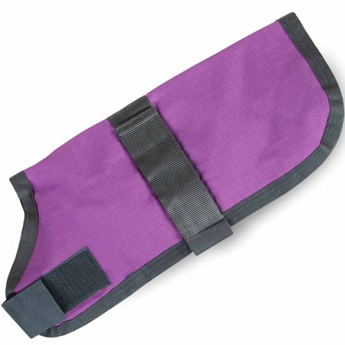 Jeffers Breathe Comfort Ripstop-Hundedecke, lila/schwarz, 35,6 cm, klein, wasserdicht, winddicht, atmungsaktiv, langlebig, ideal für Outdoor, Indoor, Reisen, maschinenwaschbare Isolierung von Jeffers