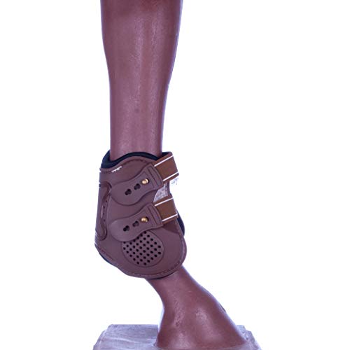 Jeffers Equine English Stiefeletten Medium - Premium Pferdebeinschutz, belüftetes Neopren, verstellbare & bequeme Unterstützung, leicht & langlebig für Training, Springen & Reiten - Braun (Paar) von Jeffers