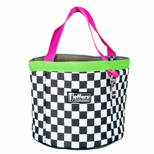 Jeffers Expression Fellpflegetasche, Skater Cowgirl – robuster Ripstop-Organizer mit Taschen für Pferdepflegewerkzeuge – leicht zu tragende Nylongurte, kompakte Aufbewahrung für Stall, Reisen und von Jeffers
