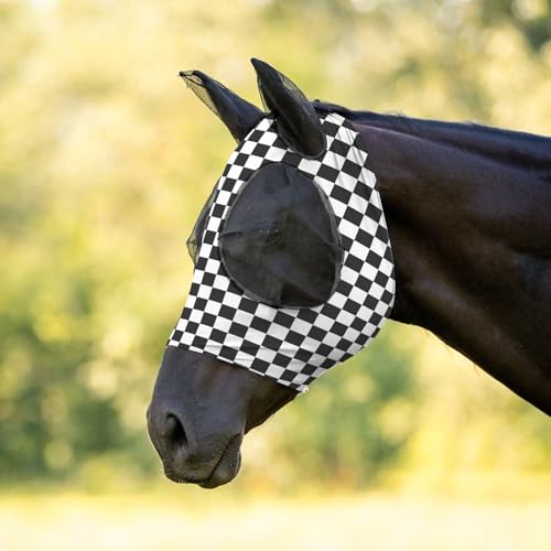 Jeffers Expression Fliegenmaske aus Lycra, volle Größe, Skater-Cowgirl, leichte Stretch-Pferde-Maske mit Netzaugen und Ohren, atmungsaktive Lycra-Fliegenmaske für Pferde, Sommerbekleidung und Jeffers Expression Fliegenmaske aus Lycra, volle Größe, Skater-Cowgirl, leichte Stretch-Pferde-Maske mit Netzaugen und Ohren, atmungsaktive Lycra-Fliegenmaske für Pferde, Sommerbekleidung und von Jeffers