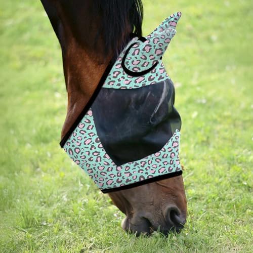 Jeffers Expression Fliegenmaske mit Ohren - Party Cheetah - Cob Size Pferd - Mesh Bug UV Schutz, Leichte Atmungsaktive Maske für Pferde, Reisen, Sommerausrüstung, Kühler und Decke Paarung Jeffers Expression Fliegenmaske mit Ohren - Party Cheetah - Cob Size Pferd - Mesh Bug UV Schutz, Leichte Atmungsaktive Maske für Pferde, Reisen, Sommerausrüstung, Kühler und Decke Paarung von Jeffers