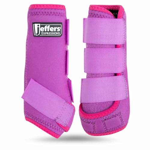 Jeffers Expression Neon Pferdestiefel – Lila & Pink, atmungsaktives Neopren, sichere Klettverschlüsse, langlebiger Premium-Schutz für Springtraining und Trail-Reiten – vorne und hinten, kleine Größe Jeffers Expression Neon Pferdestiefel – Lila & Pink, atmungsaktives Neopren, sichere Klettverschlüsse, langlebiger Premium-Schutz für Springtraining und Trail-Reiten – vorne und hinten, kleine Größe von Jeffers