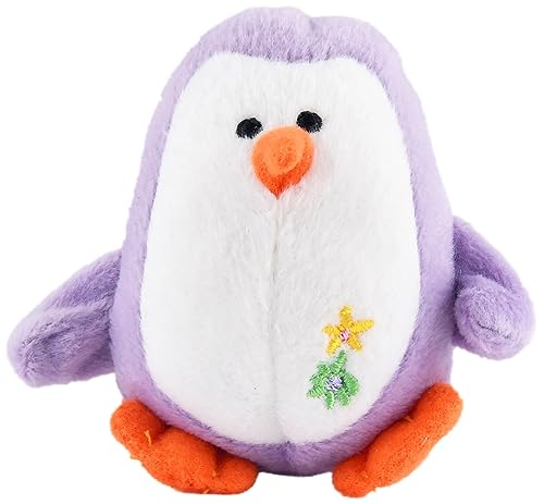Jeffers Farbiges Plüsch-Pinguin-Quietschspielzeug für kleine Hunde, Lila, 7,6 cm – niedliches, sicheres und bequemes Plüsch-Spielzeug für Welpen, interaktiver Spaß, reisefreundlich und ideal zum von Jeffers