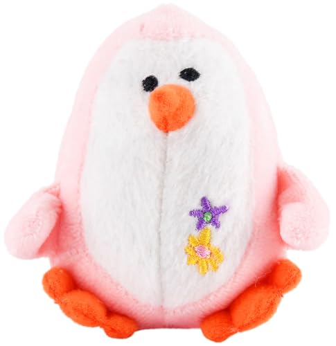 Jeffers Farbiges Plüsch-Pinguin-Quietschspielzeug für kleine Hunde, Rosa, 7,6 cm – niedliches, sicheres und bequemes Plüsch-Spielzeug für Welpen, interaktiver Spaß, reisefreundlich und ideal zum von Jeffers