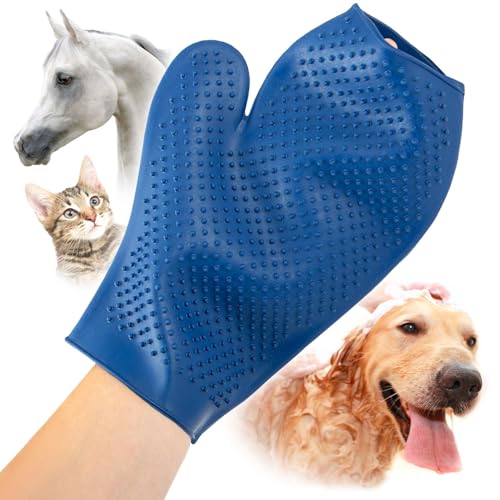 Jeffers Groomit Gummi-Pflegehandschuh, Blau – langlebiges Haustier- und Pferdepflege-Werkzeug, entfernt Haarausfall, Massage & Bräutigam, Katzen, Hunde, Pferde, flexibles Design, leicht zu reinigen Jeffers Groomit Gummi-Pflegehandschuh, Blau – langlebiges Haustier- und Pferdepflege-Werkzeug, entfernt Haarausfall, Massage & Bräutigam, Katzen, Hunde, Pferde, flexibles Design, leicht zu reinigen von Jeffers
