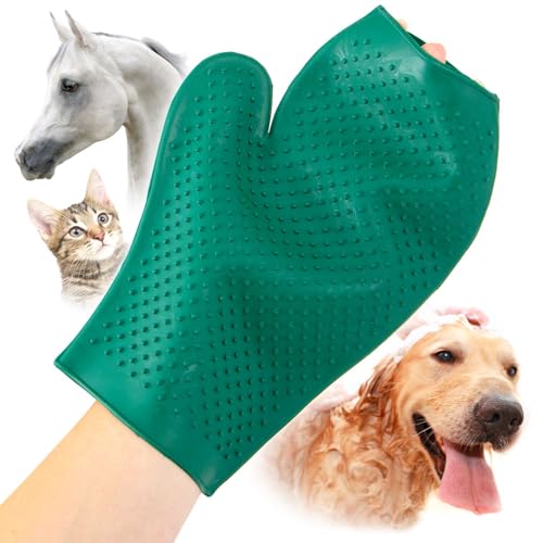 Jeffers Groomit Gummi-Pflegehandschuh, Grün – langlebiges Haustier- und Pferdepflege-Werkzeug, entfernt Haarausfall, Massage & Bräutigam, Katzen, Hunde, Pferde, flexibles Design, leicht zu reinigen Jeffers Groomit Gummi-Pflegehandschuh, Grün – langlebiges Haustier- und Pferdepflege-Werkzeug, entfernt Haarausfall, Massage & Bräutigam, Katzen, Hunde, Pferde, flexibles Design, leicht zu reinigen von Jeffers