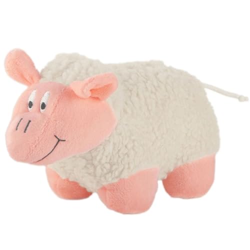 Jeffers Hundespielzeug aus Plüsch mit Quietscher, flauschiges Lamm 12,7 cm, weicher Knisterstoff, sicher und langlebig, gesunder Spaß für kleine und mittelgroße Hunde, interaktives Spielen von Jeffers