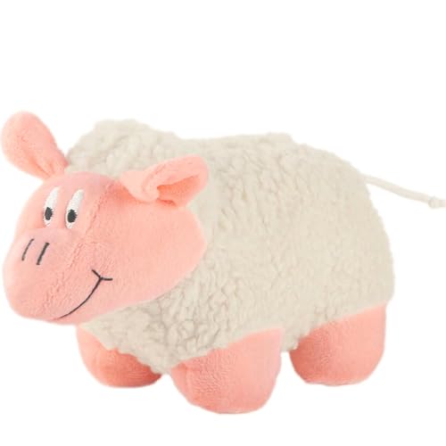Jeffers Hundespielzeug aus Plüsch mit Quietscher, flauschiges Lamm 22,9 cm – weicher Knisterstoff, sicher und langlebig, gesunder Spaß für kleine und mittelgroße Hunde, interaktives Spielen von Jeffers