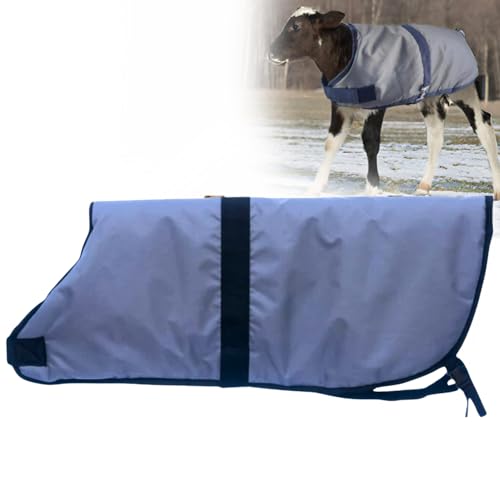Jeffers Isolierte Wadendecke für Viehbestand, Grau, Marineblau, 1 Packung – 600 Denier, 350 g Polyfill, warme Winterkleidung für Waden, wasserdicht, winddichte Wärmedecke, Jacke, Mantel – verdickter von Jeffers