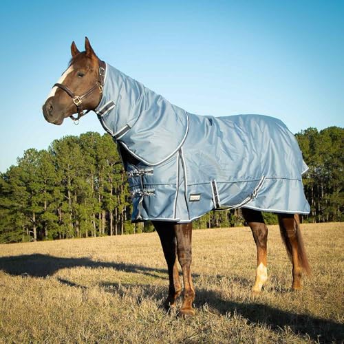 Jeffers Pappel Head Refuge Weidedecke mit abnehmbarem Hals, 1200 Denier, 360 g, Hamilton-Blau, 175,3 cm von Jeffers
