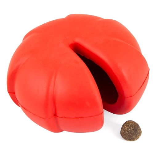 Jeffers Pet Kauspielzeug für Hunde aus Naturkautschuk, roter Tausendfüßler, mittelgroß, Leckerli-Dosierung, Vanilleduft, langlebig, ungiftig, spülmaschinenfest, interaktives Apportier- und von Jeffers