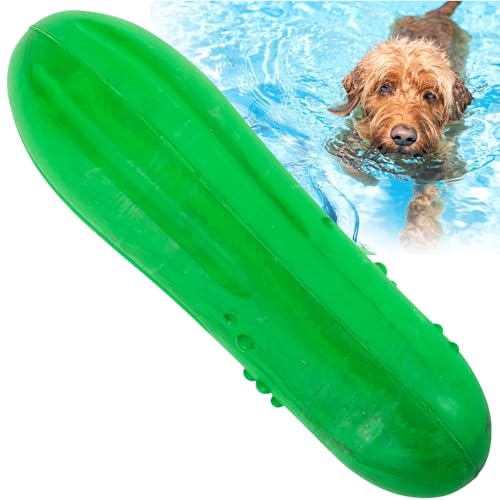 Jeffers Pet Kauspielzeug für Hunde aus Naturkautschuk - Schwimmende Gurke für Wasserspiele Medium - Vanilleduft, langlebig, ungiftig, spülmaschinenfest, interaktives Apportier- & Zerrspielzeug von Jeffers