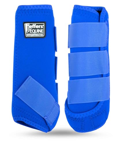 Jeffers Pferde-Schutzgamaschen blau, Größe L – sichere Neopren-Beinschützer & bequeme Passform, strapazierfähige Klettbänder, Vorder- und Hinterstütze, Reitzubehör für Training, Reisen und Reiten Jeffers Pferde-Schutzgamaschen blau, Größe L – sichere Neopren-Beinschützer & bequeme Passform, strapazierfähige Klettbänder, Vorder- und Hinterstütze, Reitzubehör für Training, Reisen und Reiten von Jeffers