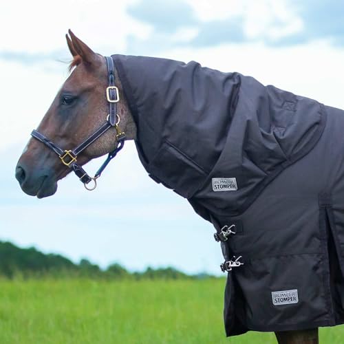 Jeffers Strampler Stomper Braun Halsteppich, Braun, Medium - Wasserdicht 1680D Durable Horse Gear 0g Polyfill, Perfektes Paar für Weidedecken & Decken, ultimativer Schutz für Pferde bei jedem Wetter von Jeffers