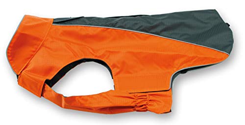 Jeggo Hundemantel Wasserdicht Allwetter Regen Jacke Hunde Weste XXS XXL (L, Anthrazit/Orange) von Jeggo