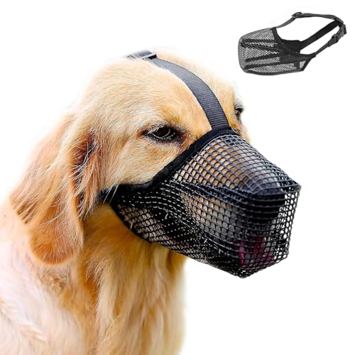 Weicher und langlebiger Maulkorb für Hunde, verstellbarer Netz-Maulkorb, geeignet für kleine und große Hunde, verhindert Beißen, Kauen, Lecken, ideal für Training und Sicherheit Weicher und langlebiger Maulkorb für Hunde, verstellbarer Netz-Maulkorb, geeignet für kleine und große Hunde, verhindert Beißen, Kauen, Lecken, ideal für Training und Sicherheit von JeiibrZui