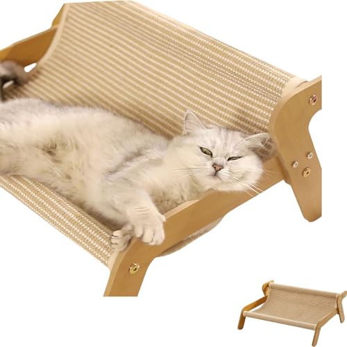 Cat Scratcher Couch,Cat Scratch Lounge Couch Sofa,High Load-Bearing Pet Wavy Rocker, Protecting Cat's Paws for Living Rooms,Bedrooms, Balconies, Etc. (Linen) von Jelaqmot