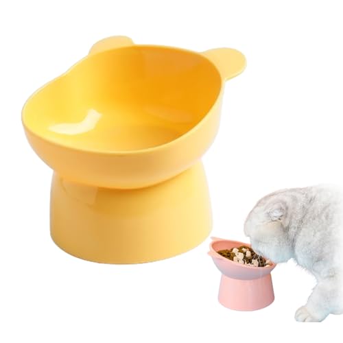 Ergonomic Cat Bowl, 45° Elevated Cat Bowls Plastic Raised Cat Bowl, Anti Spill Tilted Cat Bowls for Indoor Cats (E,ONE Size) von Jelaqmot