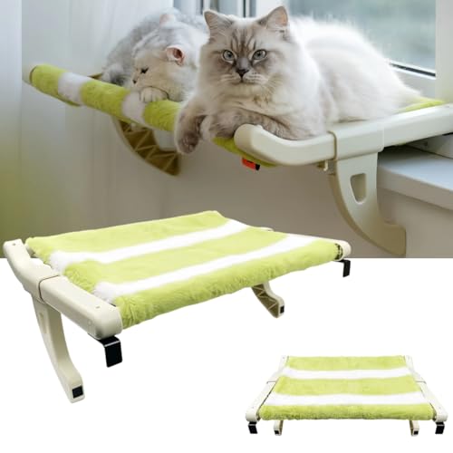 Purrloft Cat Bed Hammock – Supports Up to 33lbs, Soft Plush Cover, Adjustable Clamp Design for Bedside Or Window Use (1PCS) von Jelaqmot