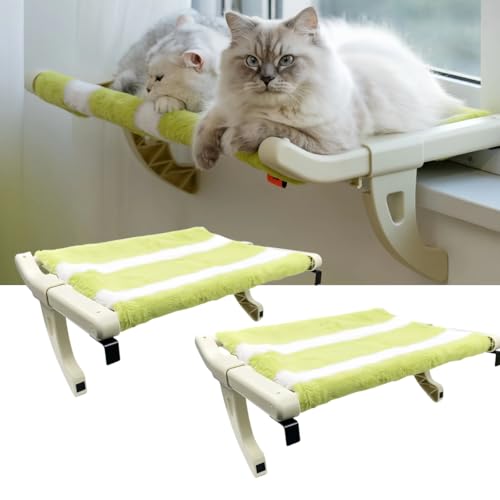 Purrloft Cat Bed Hammock – Supports Up to 33lbs, Soft Plush Cover, Adjustable Clamp Design for Bedside Or Window Use (2PCS) von Jelaqmot