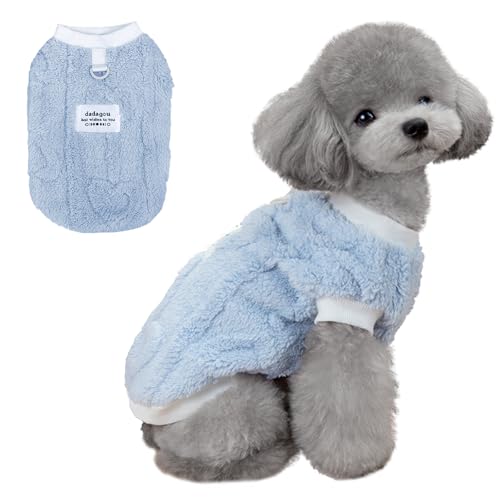Jemmytu Hundepullover für Kleine und Mittelgroße Hunde, Hunter Pullover, Katzen Kleidung, Chihuahua Kleidung, Katzenpullover, Winter Warmer Hunde Pullover (Blau, M) von Jemmytu