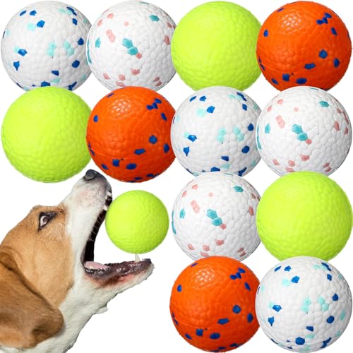 Jenaai Hundebälle für aggressive Kauer, Tennisball, 7,4 cm, unzerstörbar, langlebig, federnd, schwimmend, interaktive Hundebälle für große, mittelgroße und kleine Hunde und Welpen, 12 Stück (helle Jenaai Hundebälle für aggressive Kauer, Tennisball, 7,4 cm, unzerstörbar, langlebig, federnd, schwimmend, interaktive Hundebälle für große, mittelgroße und kleine Hunde und Welpen, 12 Stück (helle von Jenaai