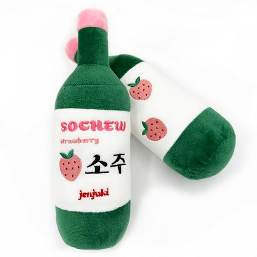 Jenjuki Sochew Soju Hundespielzeug mit Quietschelement (Erdbeere) von Jenjuki