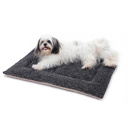 Britisches Hundebett aus Wolle, maschinenwaschbar, gesteppt, Käfigunterlage mit Tweed-Basis, luxuriöses X-Small-Hundebett (60 x 45 cm), hergestellt in England von Jenny Wren