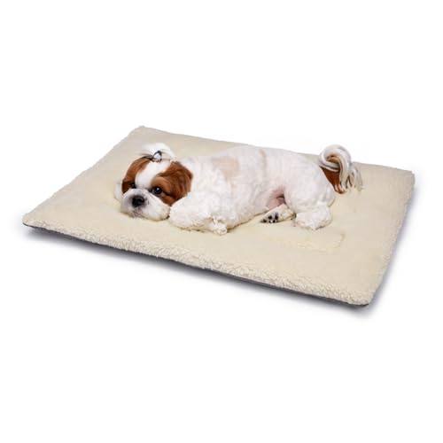 Britisches Hundebett aus Wolle, maschinenwaschbar, gesteppt, Käfigunterlage mit Tweed-Basis, luxuriöses X-Small-Hundebett (60 x 45 cm), hergestellt in England von Jenny Wren
